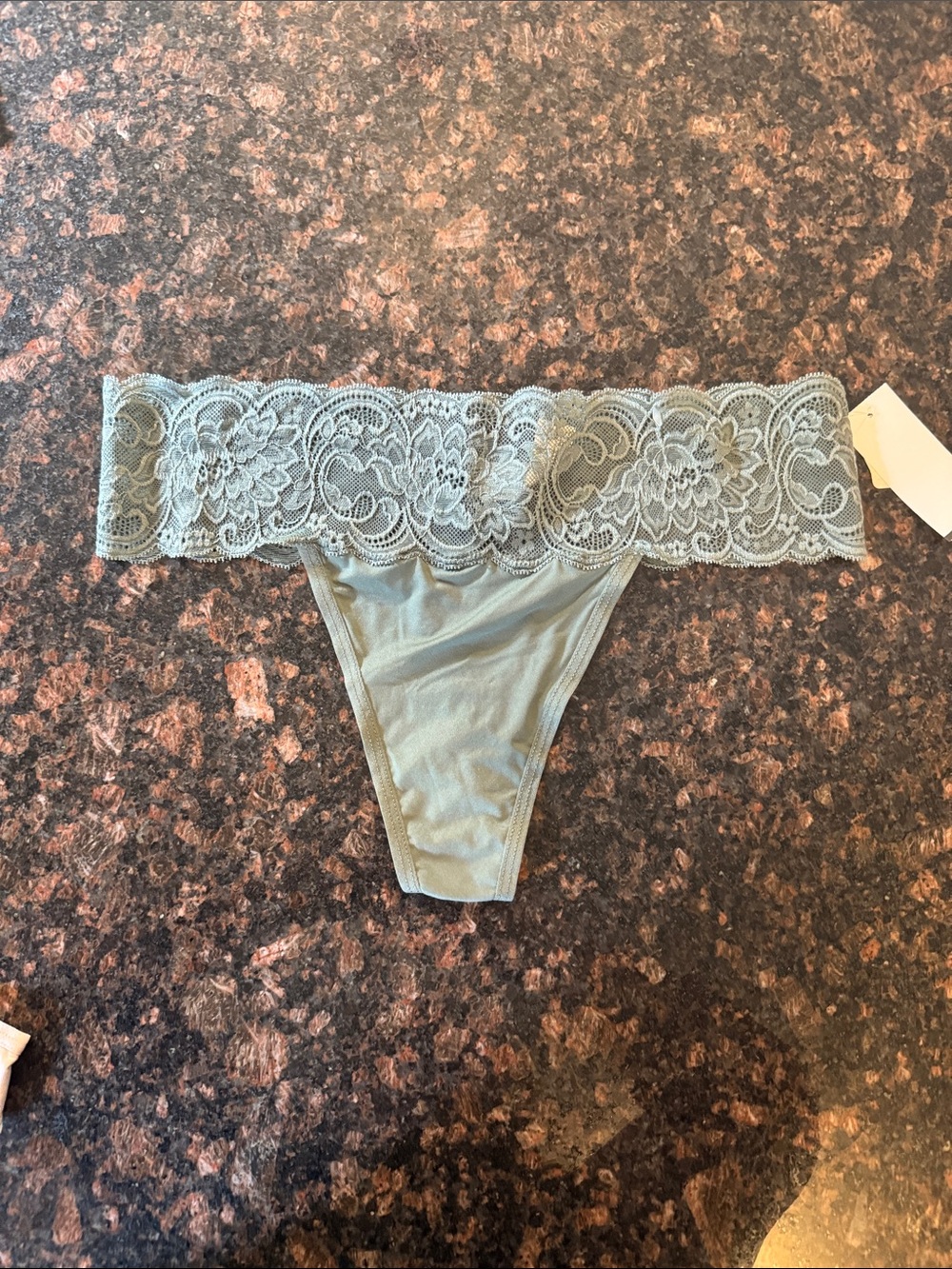 Maidenform Lace-Trim Thong in Sage